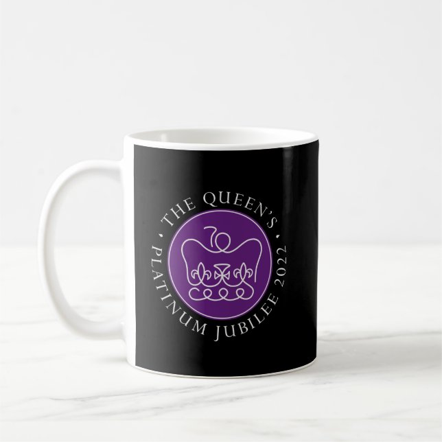 Caneca De Café Platinum Jubilee Emblem em preto (Esquerda)