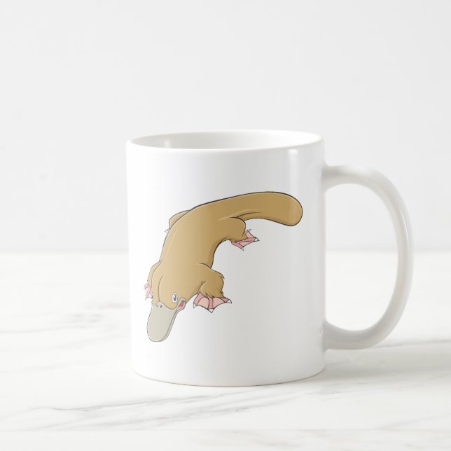 Caneca De Café Platypus de sorriso (Direita)