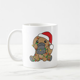 Caneca De Café Platypus Natal Animais de inverno no Platypus
