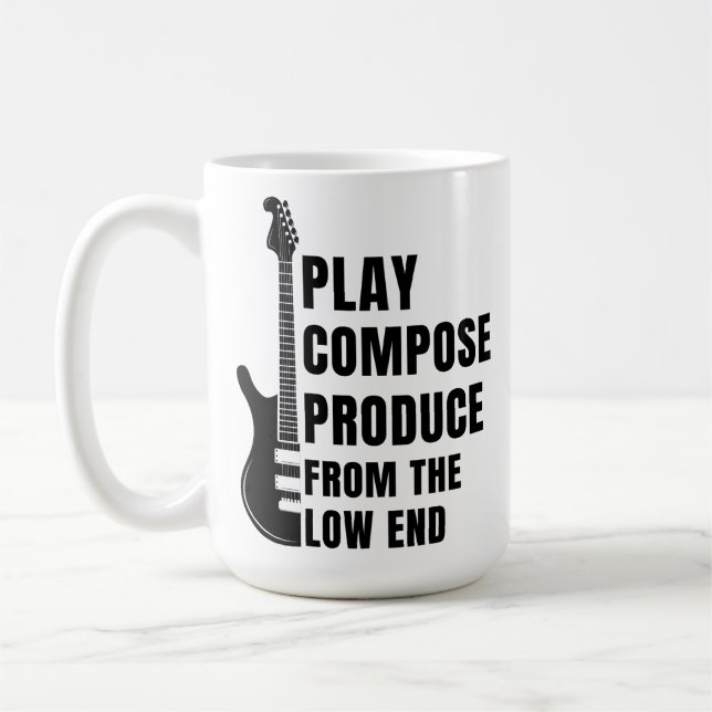 CANECA DE CAFÉ PLAY, COMPOSE, PRODUCE FROM THE LOW END (Esquerda)