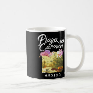 Caneca De Café Playa Del Carmen Mexico Floral Vintage T Shirt