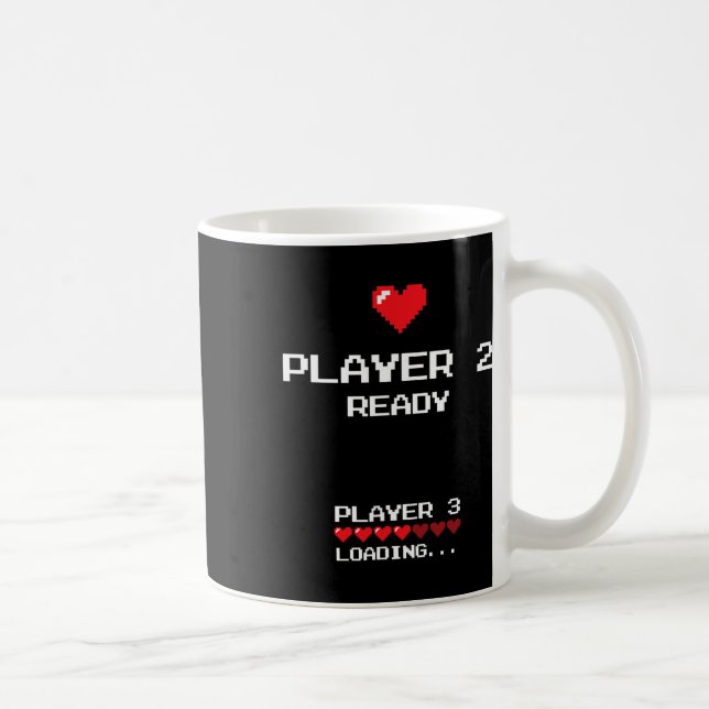 Caneca De Café Player 2 Player 3 Loading - Retro Gaming -  (Direita)