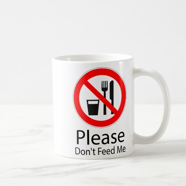 Caneca De Café Please Don't Feed Me Funny  (Direita)