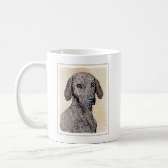 Caneca De Café Plott Painting - Arte de Cachorro Original (Esquerda)