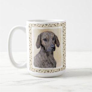 Caneca De Café Plott Painting - Arte de Cachorro Original