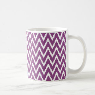 Caneca De Café Plum Asian Moods Ikat Chevrons