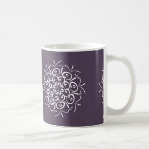 Caneca De Café Plum Mandala
