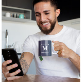 Caneca De Café Plum Twilight - Monograma Gradient Coffee Mug