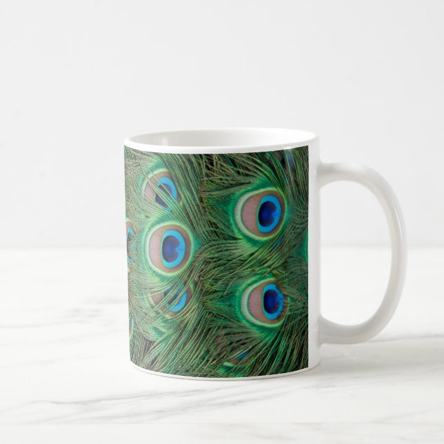 Caneca De Café plumagem de pavão (Direita)