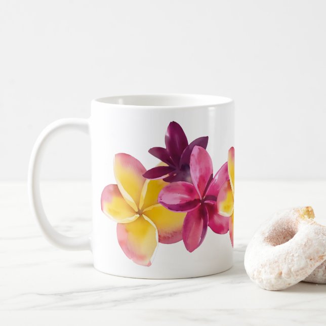 Caneca De Café Plumeria (Com Donut)