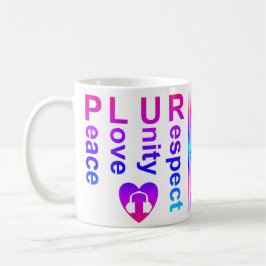 Caneca De Café PLUR (Paz Amor Unity Respeito)