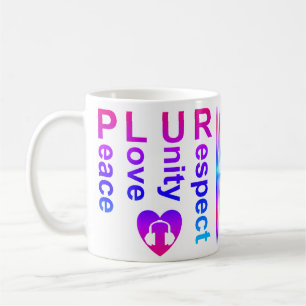 Caneca De Café PLUR (Paz Amor Unity Respeito)