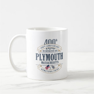 Caneca De Café Plymouth, Massachusetts 400º Aniversário Mug