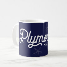 Plymouth Massachusetts Náutico Coffee Mug