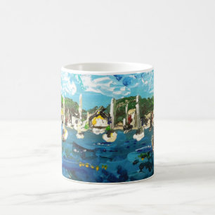 Caneca De Café Pnha a ilha do Lago Erie da baía de n que pinta #