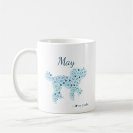 Caneca De Café Pó Azul de Pastel Silhouette Mug