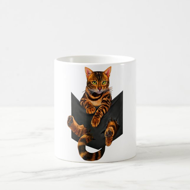 Caneca De Café Pocket Ripper Pocket Bengala de Gato Bengala (Centro)
