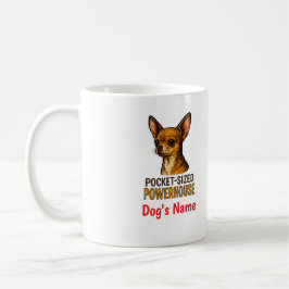 Caneca De Café Pocket-Sized Powerhouse Chihuahua, Custom Mug