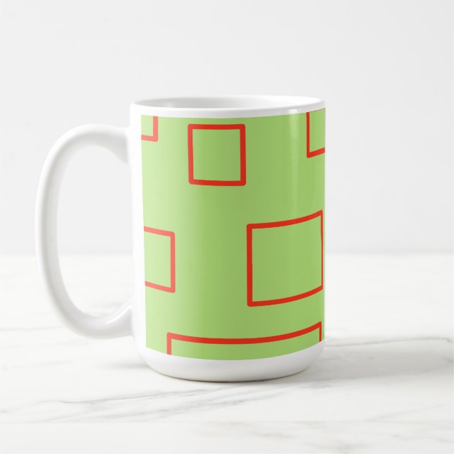 Caneca De Café Pocorn Anime Vermelhos Retângulos (Esquerda)