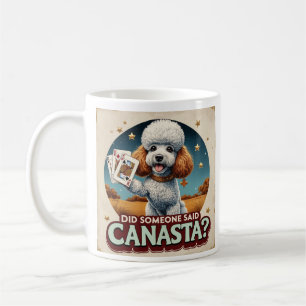 Caneca De Café Poddle adora jogo de canastra 