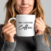 Pode Contém Café - Citação de Tipografia Rascunho