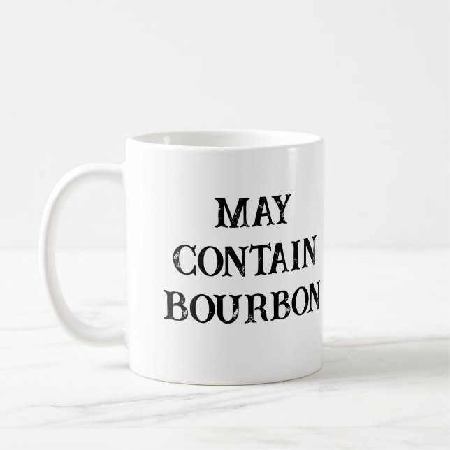 Caneca De Café pode conter bourbon engraçado (Esquerda)