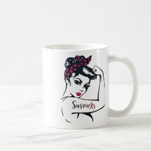 Caneca De Café Pode Curá-Lo Rosie Riveter Sobrevivente Do Câncer