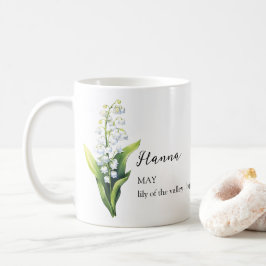 CANECA DE CAFÉ PODE ESTAR LIVRE DO NOME DO FLOWER MÊS DO NASCIMEN