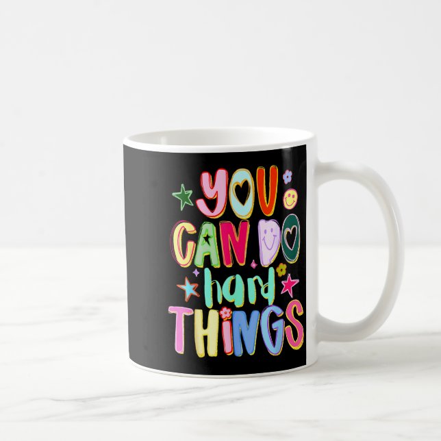 Caneca De Café Pode fazer coisas difíceis consciência do autismo  (Direita)