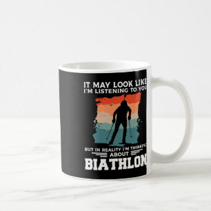 Caneca De Café Pode parecer que estou a ouvir-te Biathlon Bia
