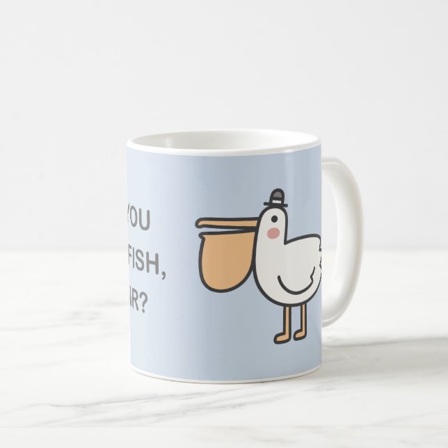 Caneca De Café Pode Poupar Um Peixe, Senhor? (Frente Esquerda)