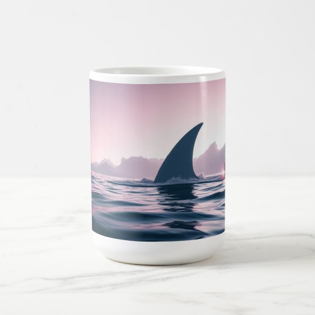 Caneca De Café Poder da Barbatana de Tubarão (Centro)