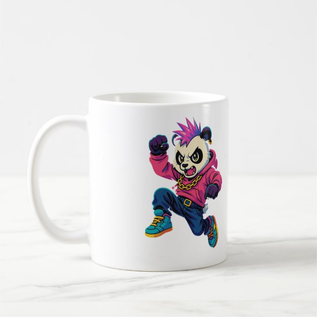 Caneca De Café Poder do Panda Punk (Esquerda)