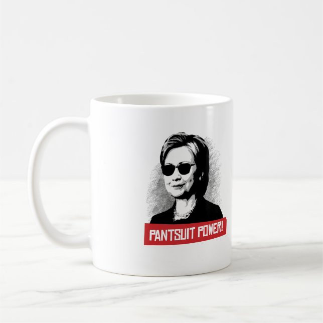Caneca De Café Poder do Pantsuit -- Eleição presidencial 2016 - (Esquerda)