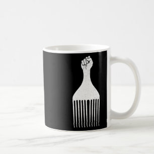 Caneca De Café Poder Negro Punho Erguido Afro Pente História Negr