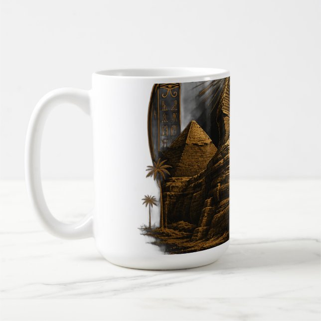 Caneca De Café Poder Silencioso | Grande Design Esfinge Egito (Esquerda)