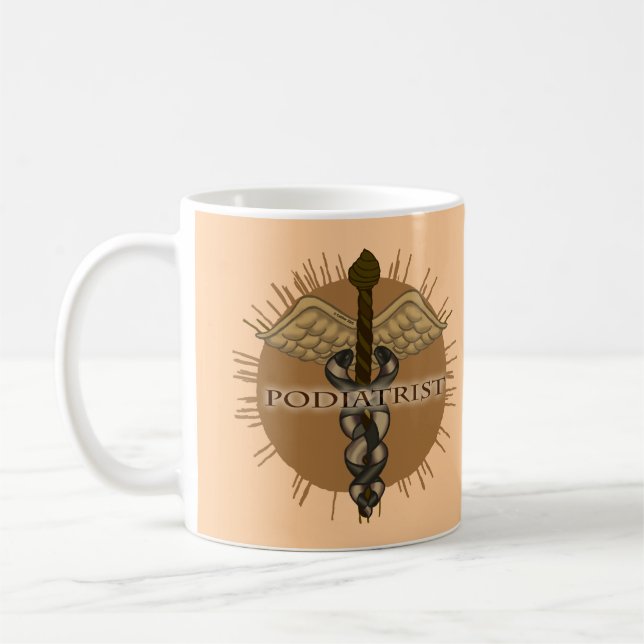 Caneca De Café Pôdiatra Caduceus (Esquerda)