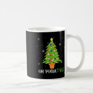 Caneca De Café Podiatria da árvore de natal, polidatrista médico 