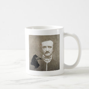 Caneca De Café Poe E A Arte Digital Raven Grunge