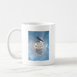 Caneca De Café Poema "assim amado" do Bluebird