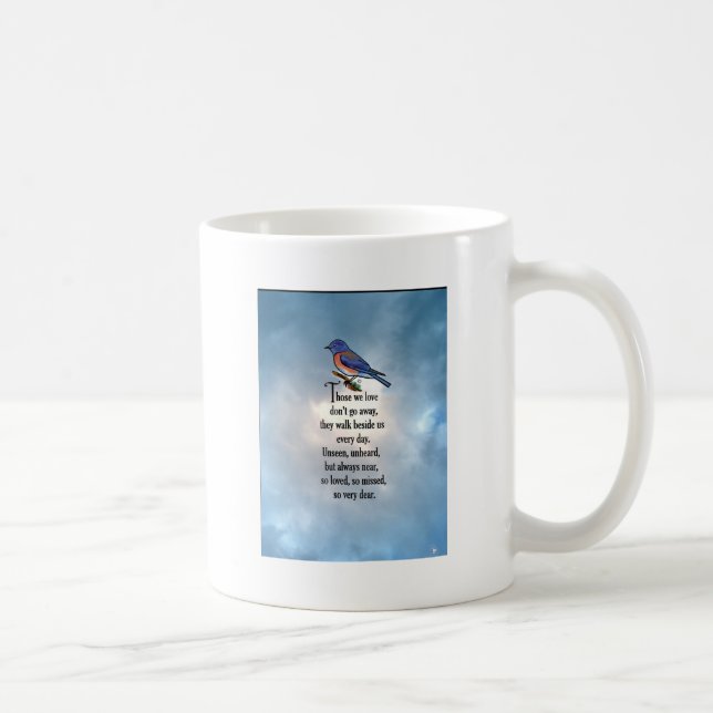 Caneca De Café Poema "assim amado" do Bluebird (Direita)