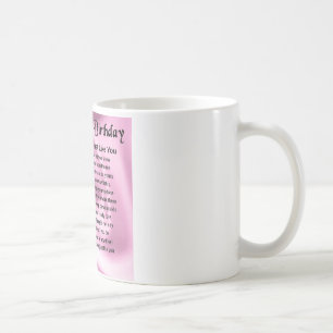 Caneca De Café Poema da mãe - aniversário do 70
