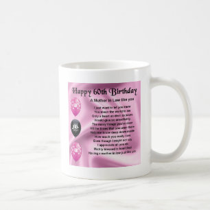 Caneca De Café Poema da sogra - 60th aniversário