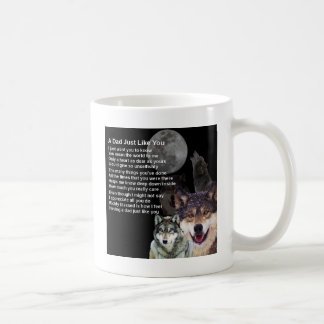 Caneca De Café Poema do pai - design do lobo