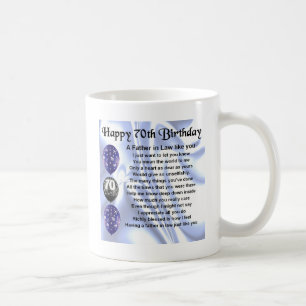Caneca De Café Poema do sogro - aniversário do 70