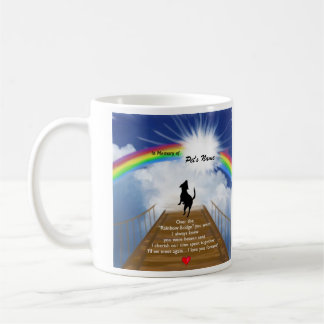 Caneca De Café Poema memorável da ponte do arco-íris para cães