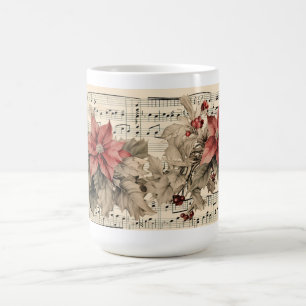 Caneca De Café Poinsétia Vintage