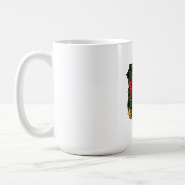 Caneca De Café Poinsettia Crest T-Shirt (Esquerda)