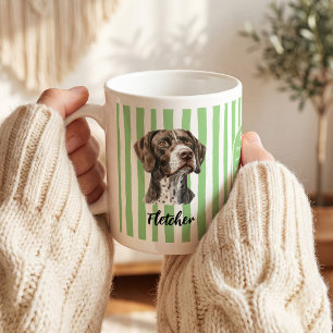 Caneca De Café Pointer Alemão de Cabelo Curto Personalizado Pre