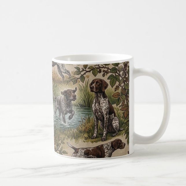 Caneca De Café Pointer Alemão de Pelo Curto (Direita)